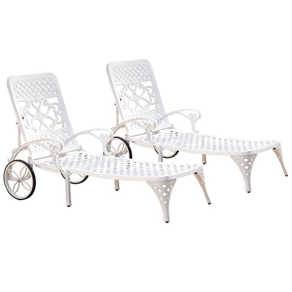 Biscayne Chaise Lounge Chairs Set of 2 by Home Styles