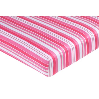 Sweet JoJo Designs Olivia Stripe Print Fitted Crib Sheet-Image