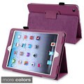 BasAcc Purple Leather Case with Stand for Apple iPad Mini