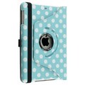 BasAcc Blue/ Dot 360-degree Swivel Leather Case for Apple iPad Mini