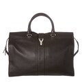 Yves Saint Laurent 'ChYc' Black Textured Leather Travel Bag