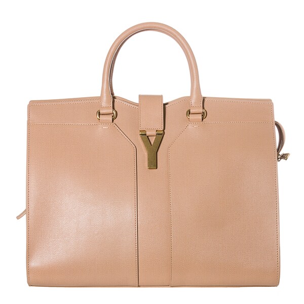 yves st laurent clutch - Yves Saint Laurent \u0026#39;Cabas ChYc\u0026#39; Peach Textured Leather Tote Bag ...