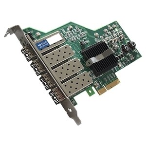 AddOn 1Gbs Quad Open SFP Port PCIe x4 Network Interface Card