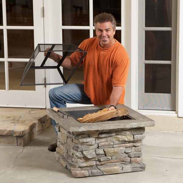 Christopher Knight Home Corporal Square Fire Pit 15023583 Overstock