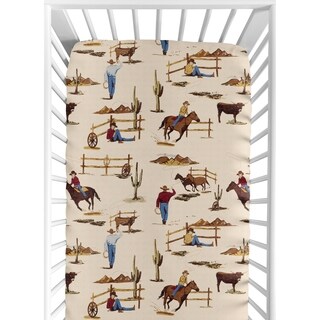 Sweet JoJo Designs Wild West Cowboy Fitted Crib Sheet