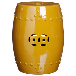 Best Shopping Handmade Yellow Porcelain Garden Stool (China)
