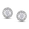 Miadora 18k White Gold 1/2ct TDW Diamond Stud Earrings (G-H, I1-I2)