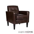 angelo:HOME Wooster Renu Leather Arm Chair with Tufted Buttons