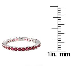 10k White Gold Ruby Eternity Band