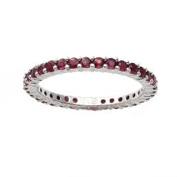 10k White Gold Ruby Eternity Band