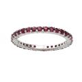 10k White Gold Ruby Eternity Band
