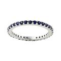 10k White Gold Blue Sapphire Eternity Band