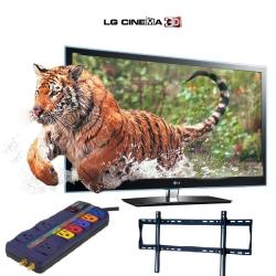 LG 55LW5600 55-inch 1080p 120Hz 3D LED TV with 4 x 3D Glasses Bundle