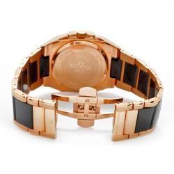 Jacques Lemans Men's Dublin Rose Gold IP & Black Ceramic Chrono Watch