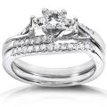 14k White Gold 3/4ct TDW Diamond Bridal Ring Set (H-I, I1-I2)