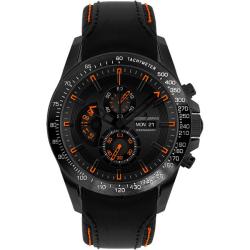 Jacques Lemans Men's Liverpool Black Leather Chronograph Watch