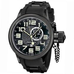 Invicta Men's Russian Diver Black Dial Black Rubber Watch