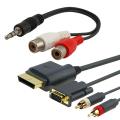 VGA Cable/ 3.5mm stereo to RCA Cable for Microsoft Xbox 360