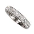NEXTE Jewelry Stainless Steel Stackable Cubic Zirconia Eternity Band