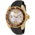 Invicta Women's Angel White Crystal MOP Dial Dark White Rubber Watch