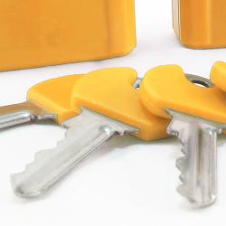 Turning Point Armored 40mm Orange Plastic Covered Padlocks (Set of 2)