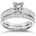 14k White Gold 1 1/3ct TDW Diamond Bridal Ring Set (H-I, I1-I2)
