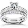 14k White Gold 1ct TDW Diamond Bridal Ring Set (H-I, I1-I2)