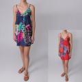 Journee Collection Junior's Mixed Print V-neck Dress