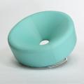 Modern Round Blue Accent Chair