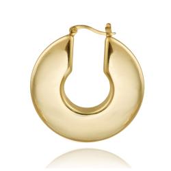 18k Gold over Stainless Steel Circle Hoop Earrings