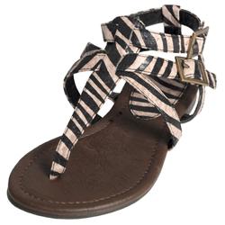 Journee Collection Girl's 'Trish-2s' Zebra T-strap Sandals