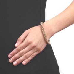 NEXTE Jewelry Silvertone Champagne Rhinestone Zecchino Bracelet