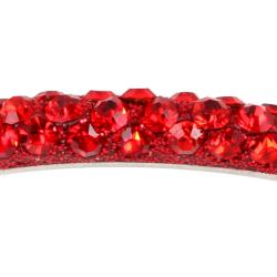 NEXTE Jewelry Silvertone Red Rhinestone Zecchino Bracelet