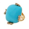 Nexte Jewelry 14k Gold Overlay Lucite and Rhinestone Ring
