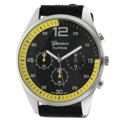 Geneva Platinum Mens Chronograph style Silicone Watch