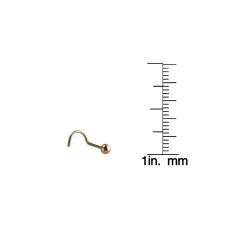 14k Yellow Gold Ball Nose Stud