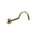 14k Yellow Gold Ball Nose Stud