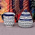 Ceramic 'Sierra Wonders' Creamer and Sugar Bowl Set (Mexico)