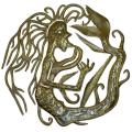 Recycled Oil Drum Ethnic Spirit Mermaid Wall Art (Haiti)