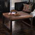 Reclaimed Wood and Weathered Iron Coffee Table (India)