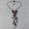 Copper/ Cotton Butterfly Onyx/ Quartz/ Pearl Necklace (6-9 mm) (Thailand)