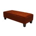 Bryan Cinnabar Microsuede Tufted Bench