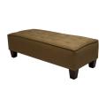 Bryan Khaki Microsuede Tufted Bench