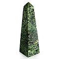Hand-carved Jade 'Prosperity' Large Obelisk Sculpture (Peru)