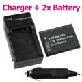 Battery/ Charger Set for Sanyo DB-L80/ Xacti DMX-CG11