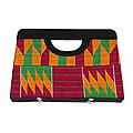 Cotton 'Ashanti Colors' Medium Kente Clutch (Ghana)