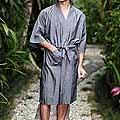 Men's Cotton 'Bamboo Shadow' Robe (Indonesia)