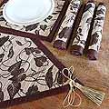Set of 4 Natural Fiber 'Bali Flora' Table Runner Placemats (Indonesia)