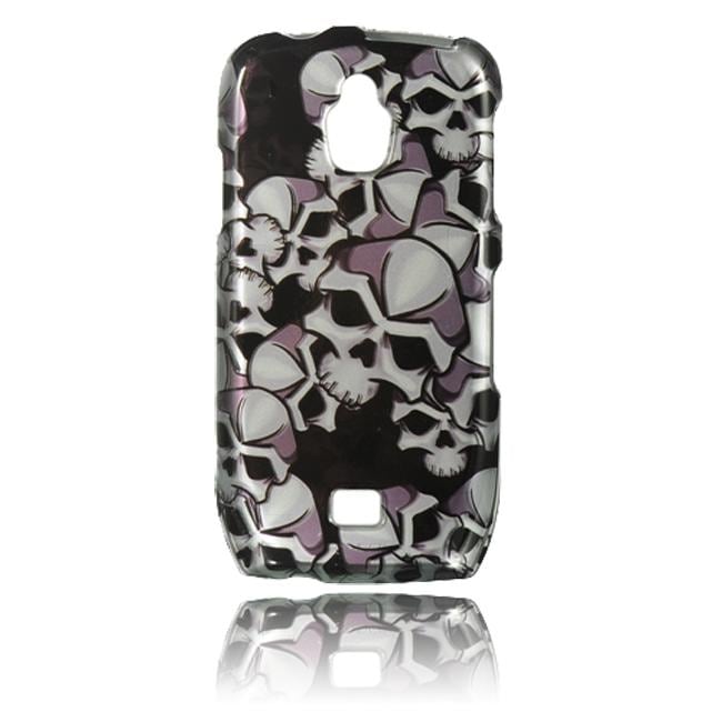 Luxmo Black Skull Snap on Protector Case for Samsung Exhibit 4G/ T759