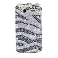 HTC Sensation 4G Silver Zebra Rhinestone Case